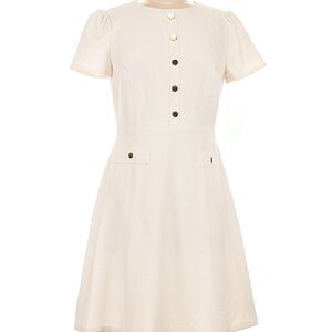 Andrew Marc Cream Mini Dress Fit and Flare Size 16 Easter White Classic NWOT